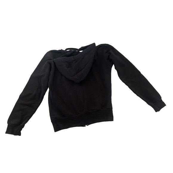 Disney Resort Hoodie Youth Small Black w Animal Print Mickey Mouse Sweatshirt - Picture 5 of 12